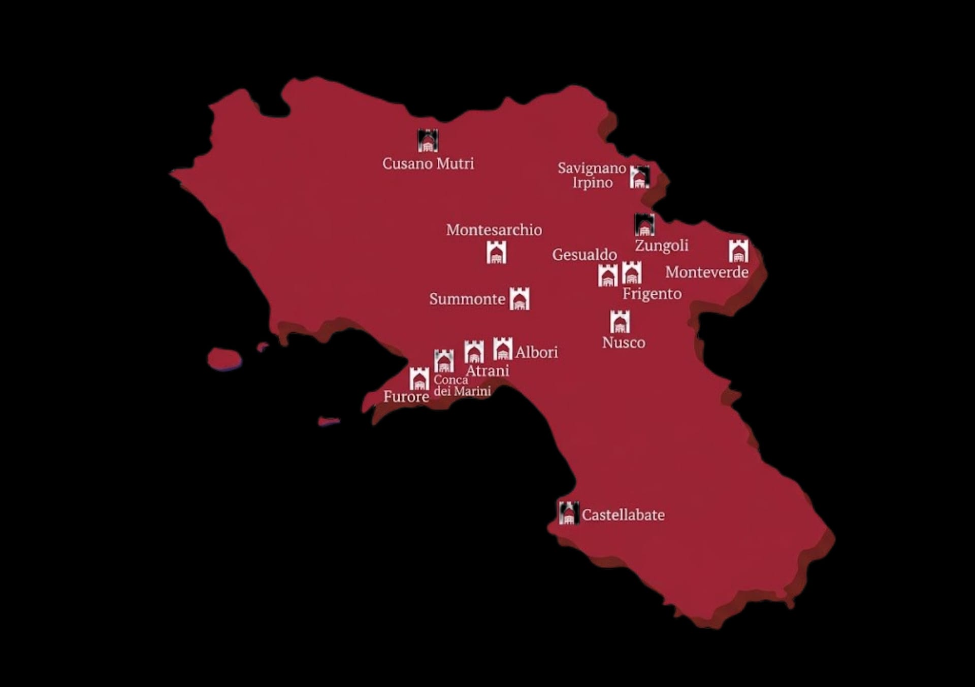 Mappa della Campania